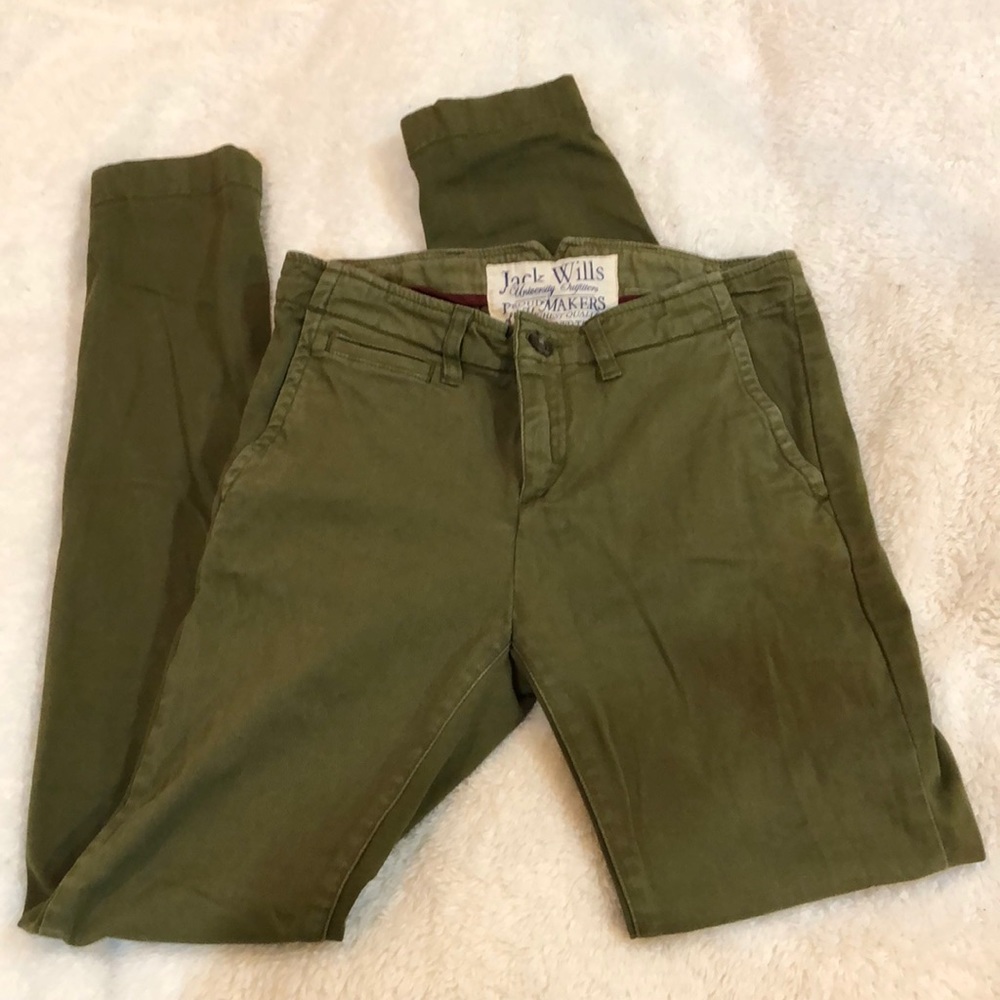 Jack Wills Army Green Chinos Pants
